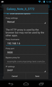 Android Wi-Fi proxy settings